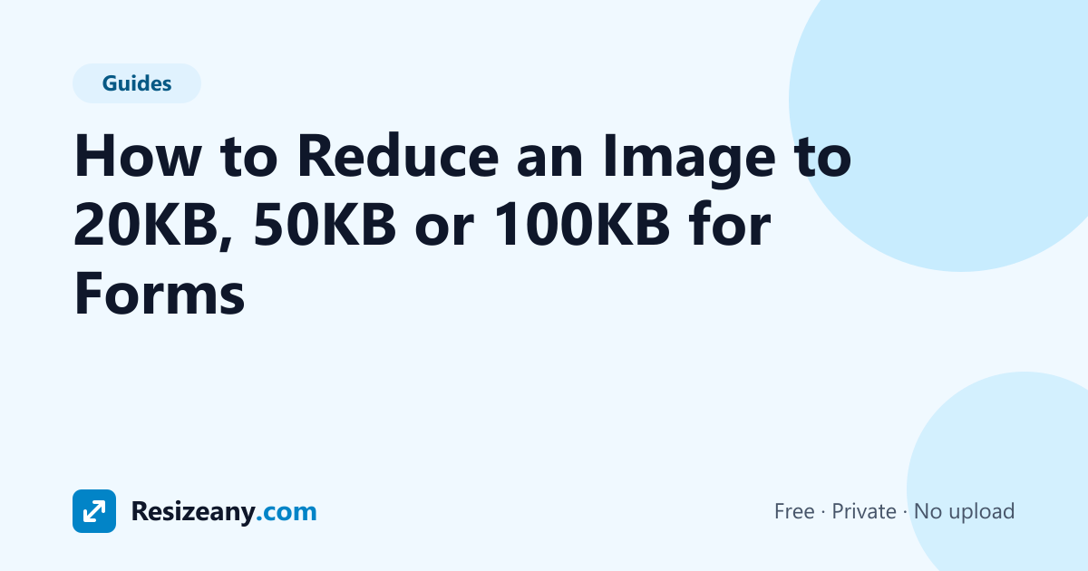 A photo being compressed from several megabytes down to a 50 KB JPG for an online application form